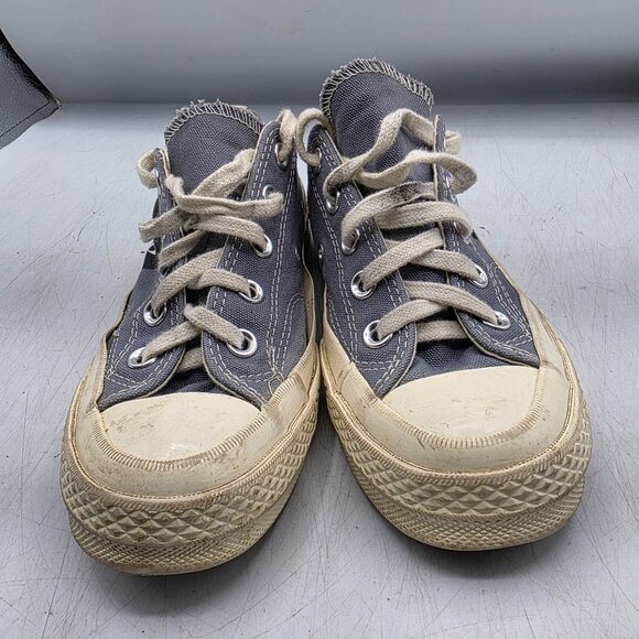 Converse Comme Des Garcons CDG PLAY x Chuck 70 Womens Sz 5 Low Steel Grey Shoes - Picture 2 of 13